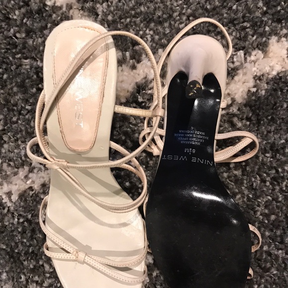 Cream strappy heels - Picture 2 of 2